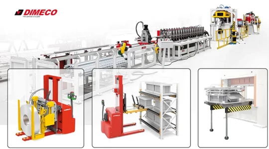 ligne de poinçonnage et de profilage automatisée avec changement automatique