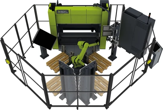 solution automatisée de pliage de tôles pour pièces de taille moyenne