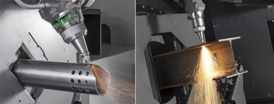 Machine laser fibre pour tubes et profilés de grande taille