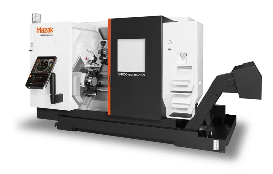 Centre de tournage à double broche et double tourelle