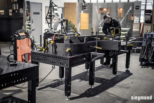 tables de soudure modulaires et systèmes de bridage Siegmund