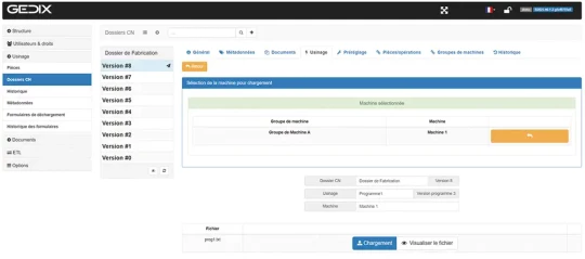 gestion des données techniques et au pilotage des ateliers d'usinage
