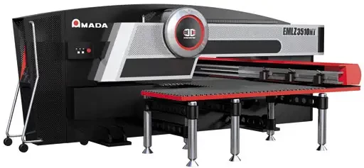 Spécial EUROBLECH 2004 : AMADA présentera, en première mondiale, l'EML-3510 NT, nouveau concept associant les techniques du poinçonnage électrique et de la découpe laser