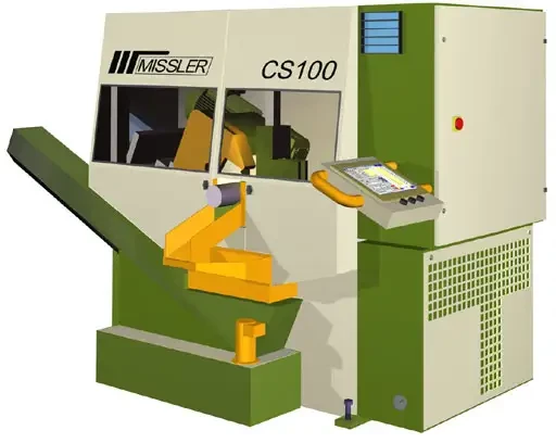 Nouvelle machine à scier MISSLER entièrement automatique de très haute production, à scie circulaire carbure et acier rapide