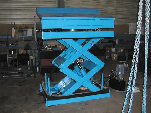 INTERLIFT : une seule table élévatrice combinant 4 mouvements pour manutentionner une charge de 3 tonnes