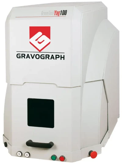 Spécial INDUSTRIE 2006 : le laser Yag100 de GRAVOGRAPH est une solution compacte pour l'identification rapide sur métal  et plastique