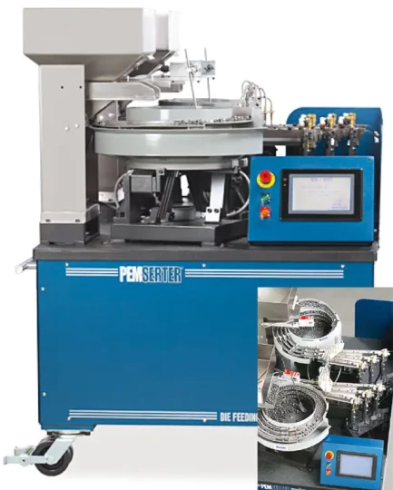 TITANOX Industrie présentera au MIDEST une toute nouvelle machine : l'In-Die qui a pour vocation d'alimenter automatiquement en inserts (écrous et goujons) les presses de découpage/emboutissage en respectant les fortes cadences industrielles