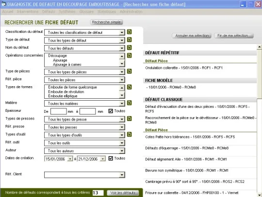 DIAGOUTIL, le logiciel de diagnostic de défauts pour outils de presses du CETIM, permet de capitaliser les connaissances pour gagner en compétence