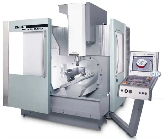 Le centre d\'usinage 3 axes DMU 70 de DMG (Deckel Maho Gildemeister) est une machine universelle proposant une technique convaincante à un prix très étudié