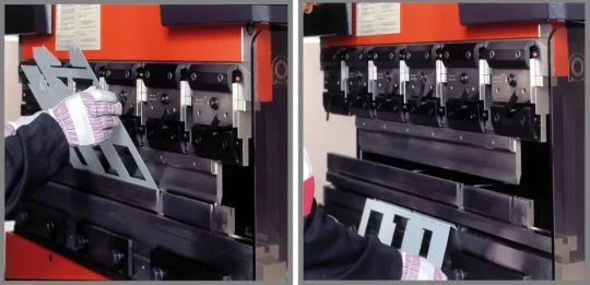 AMADA a développé un outil pneumatique à écraser pour presses plieuses