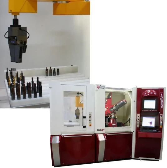 Spécial EMO 2007 : SMP exposera un centre d'affûtage 5 axes CA3+ qui, avec son axe porte outil vertical, permet le chargement rapide et ergonomique de l'outil