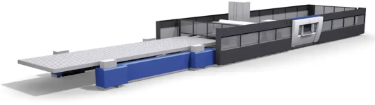 Spécial EMO 2007 : la machine de découpe laser TL 312 de TUBE TECH MACHINERY est conçue afin d'obtenir les meilleures performances pour la découpe laser de tôles de grandes dimensions allant jusqu'à une taille de 12 000 x 3 200 mm et plus