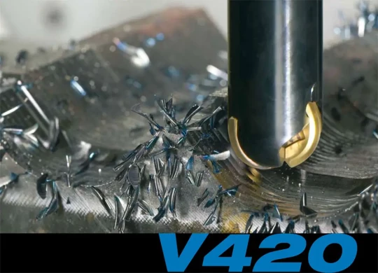 V420 de VALENITE SAFETY est une fraise à copier à 3 plaquettes