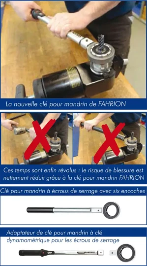 Spécial INDUSTRIE 2008 : La nouvelle clé pour mandrin à bas prix de FAHRION remplace la clé standard et d'accouplement