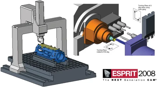 Spécial INDUSTRIE 2008 : les nouveautés ESPRIT dans le domaine de l'usinage seront présentées sur le stand DP TECHNOLOGY