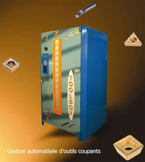 Le distributeur automatique d'outils coupants Toolbox de LOGIMATIQ SYSTEME permet la gestion automatisée des outils coupants