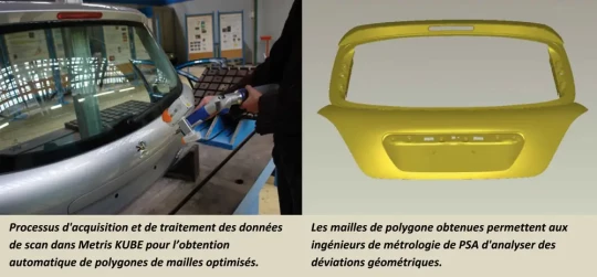 PSA quadruple la productivité de scanning grâce au scanner manuel portable METRIS MMD