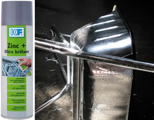 Zinc + Ultra Brillant de KF : des retouches esthétiques et anticorrosives ultra brillantes  pour galvanisation à chaud