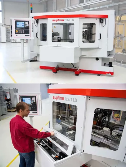 Spécial INDUSTRIE LYON 2009 : avec la nouvelle 722 LS, SUPFINA a développé un concept de machine de superfinition modulable