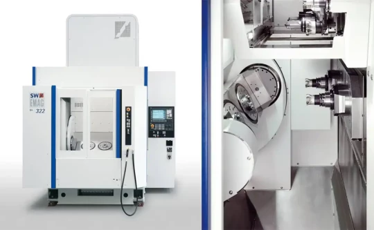 La machine BA 322 de NODIER EMAG est destinée à l'usinage 4 à 5 axes de pièces de petites et moyennes dimensions en aci