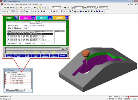 Avec ESPRIT de DP TECHNOLOGY, la programmation des machines d'électroérosion à fil, pour la fabrication de matrices ou p