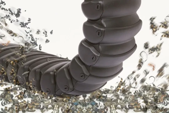 Spécial INDUSTRIE 2010 : la nouvelle Gaine Porte-Câbles RX d'IGUS ne laisse pénétrer aucun copeau