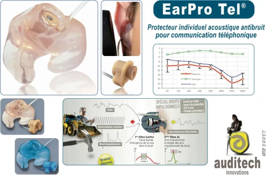 AUDITECH lance un protecteur individuel acoustique anti-bruit pour communication téléphonique en milieu bruyant