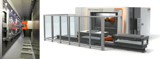 le centre d'usinage horizontal HBZ CompactCell de HANDTMANN est de taille compacte, rapide et au prix le plus juste