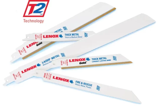 La technologie LENOX T2 est déclinée sur les lames de scies à main et de scies sabres
