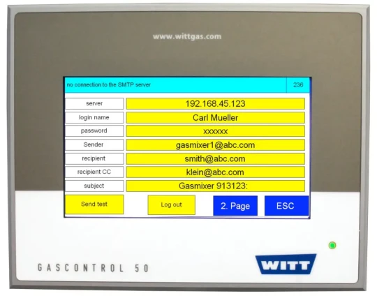 Les mélangeurs de gaz WITT qui sont équipés d’un module d’analyse GasControl peuvent maintenant être facilement surveill