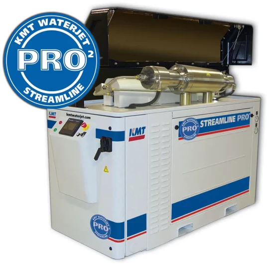 sa nouvelle pompe ultra haute pression KMT Waterjet Streamline PRO-2 présentée à Euroblech
