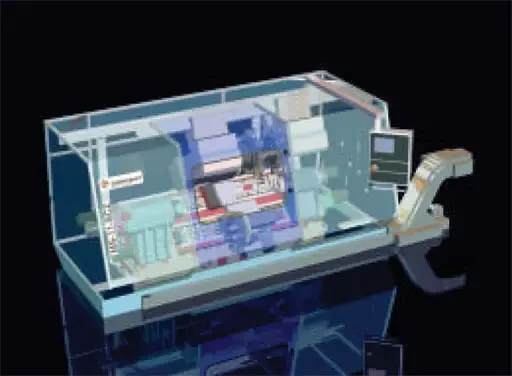 Spécial EMO 2003 : MS-11, un nouveau tour à banc de guidage incliné avec moteur incliné chez DANOBAT