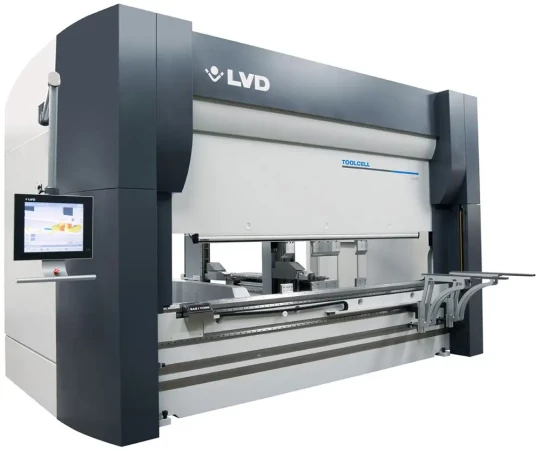 Changement d\'outil automatisé sur la presse plieuse ToolCell de LVD
