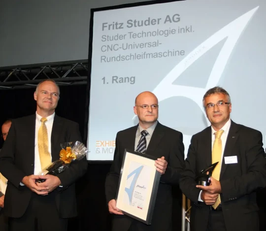STUDER reçoit le prix de l\'innovation sur le salon Prodex avec son logiciel pour la rectification cylindrique
