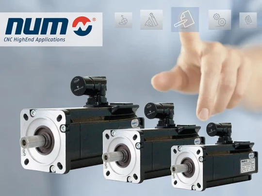 Chez NUM, deux nouvelles gammes de servomoteurs brushless sans câble encodeur pour les machines à commande numérique