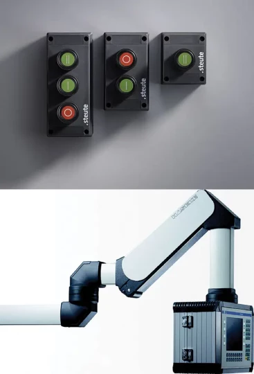 STEUTE exposera des boîtes à boutons autonomes et des bras de suspension pour interface homme-machine sur Industrie 2013