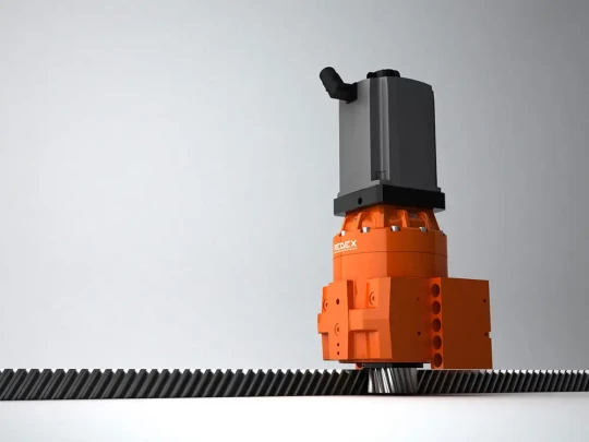 Pour les machines-outils à colonne ou ossature mobile, REDEX a conçu une nouvelle gamme d'entraînements pignons-crémaill