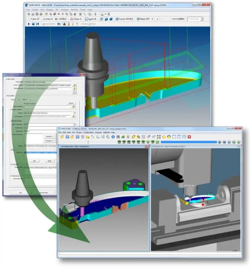 Vericut-Surfcam, interface directe - CGTECH - VERO