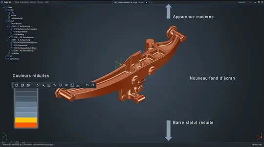 Interface améliorée pour la FAO tournage fraisage multi-axes de TEBIS