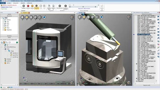 Simulation d'usinage automatisée sur NCSIMUL Machine