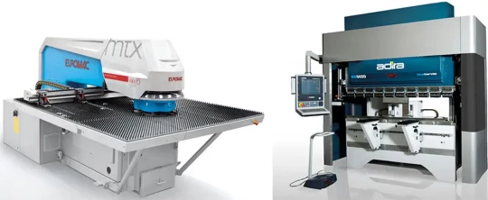Une poinçonneuse Euromac et une presse plieuse Adira 50 tonnes chez Soclaform
