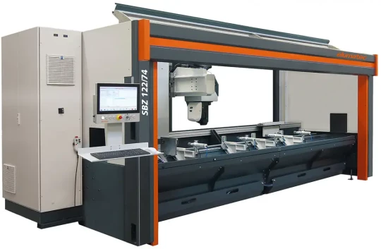 Centre d'usinage pour profilés aluminium, acier ou PVC SBZ 122/74 - ELUMATEC