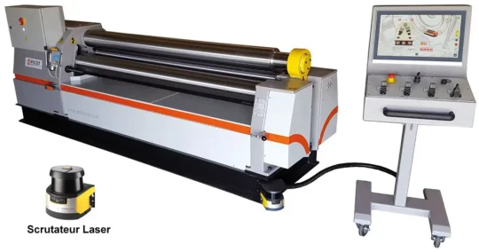 Rouleuse croqueuse pour roulage de matériaux sensibles et le roulage conique