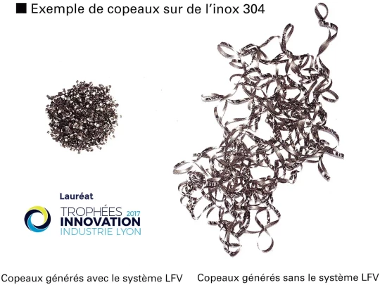 Un volume de copeaux réduit sans enchevêtrement avec l'usinage par oscillation