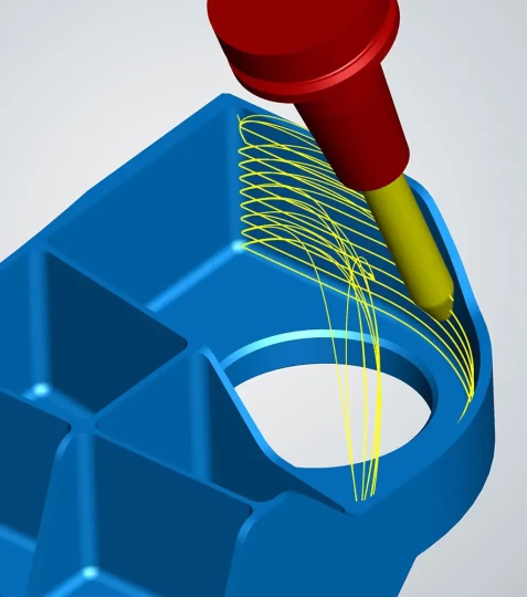 Simulation d'usinage basée sur codes CN avec hyperMILL VIRTUAL Machining Center