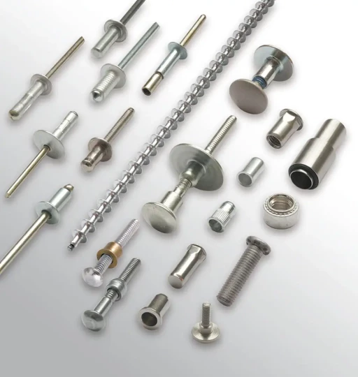 Rivets aveugles à répétition, à rupture de tige, de structure, écrous à sertir