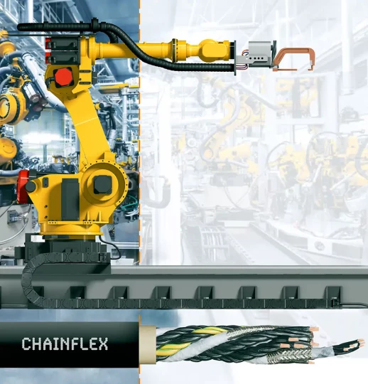 Chaînes porte-câbles dédiés au septième axe des robots Fanuc