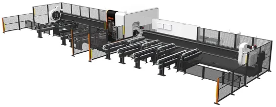 Machine de découpe laser de tubes et profilés avec tête 3D