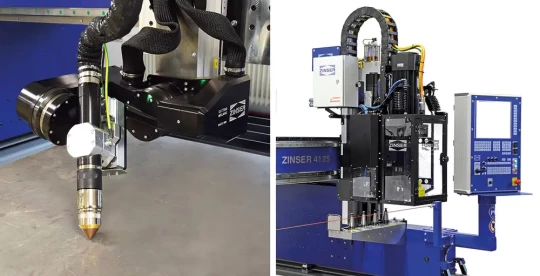 Machine de découpe plasma avec chanfreinage de 0 à ±45° et perçage