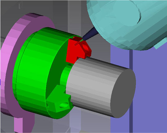 simulation usinage collision